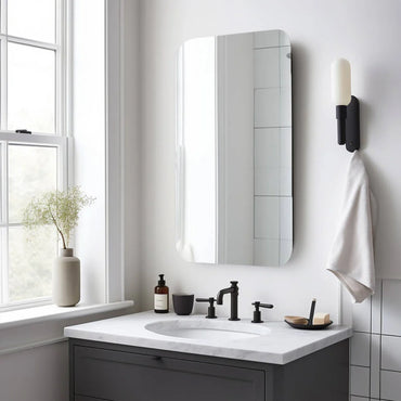 Oglinda simpla luft 10 mm Verticala colturi rotunjite R85 mm, Reyze