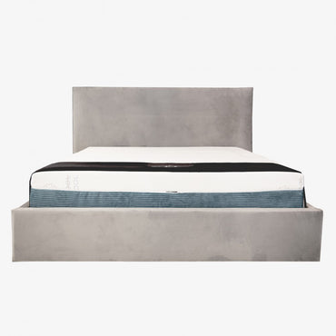 Pat tapitat Dorothy cu somiera rabatabila si spatiu de depozitare, Blue