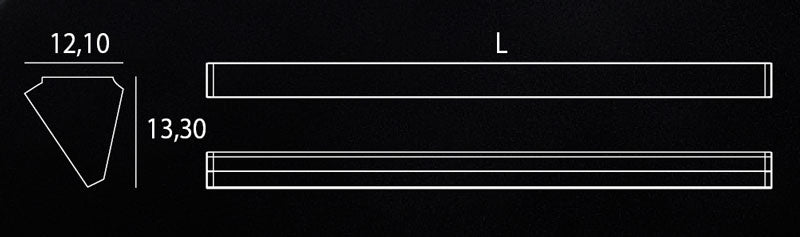 Corp de iluminat LED vertical/orizontal 600mm pentru dulap, Slim Corner Diviemme