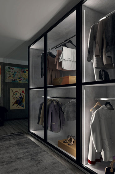 Profil LED liniar incastrat pentru mobila cu touch, 413mm, Line Diviemme