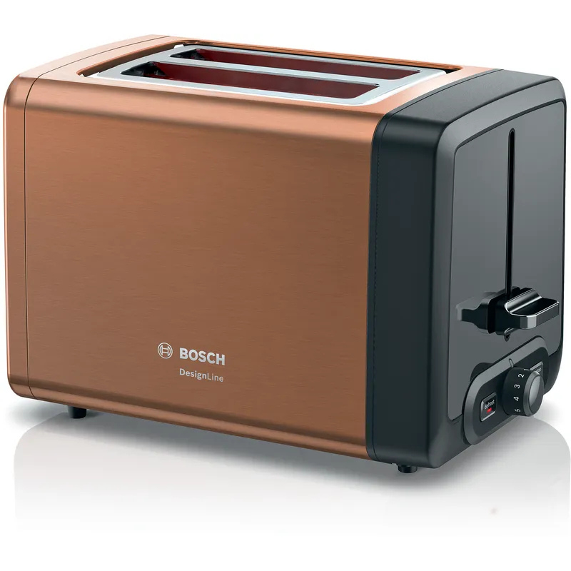 Prăjitor pâine compact DesignLine Cupru TAT4P429, Bosch