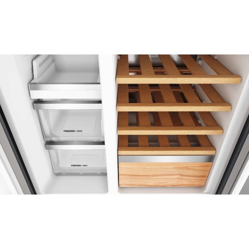 Combina frigorifica Side by Side RLF 85950 GBK, frigider vinuri integrat, Teka