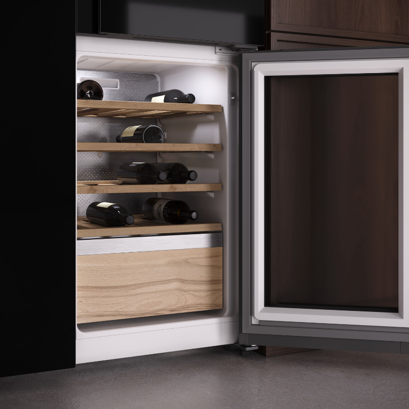 Combina frigorifica Side by Side RLF 85950 GBK, frigider vinuri integrat, Teka