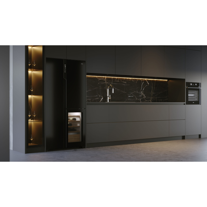 Combina frigorifica Side by Side RLF 85950 GBK, frigider vinuri integrat, Teka