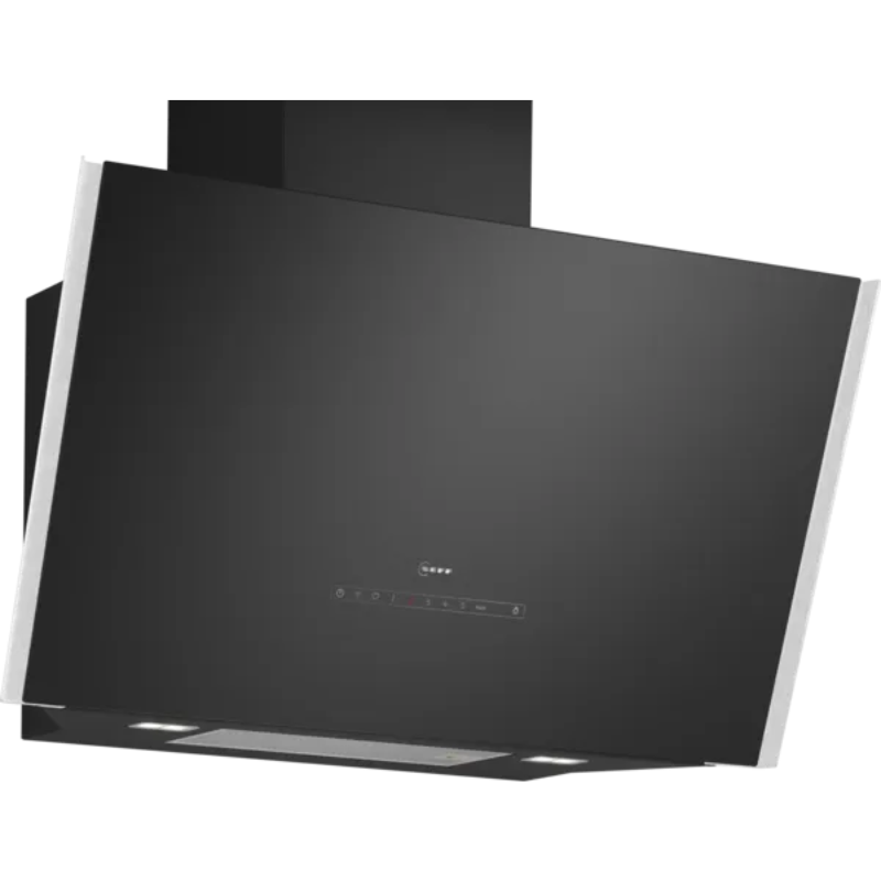 Hotă decorativă de perete 90 cm clear glass black printed D98IPT2S0, Neff