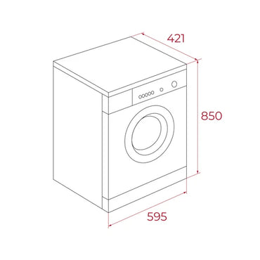 Mașină de spălat rufe free-standing fără uscător, 400 - 1200 rpm, WMK 10620 EU WH, Teka
