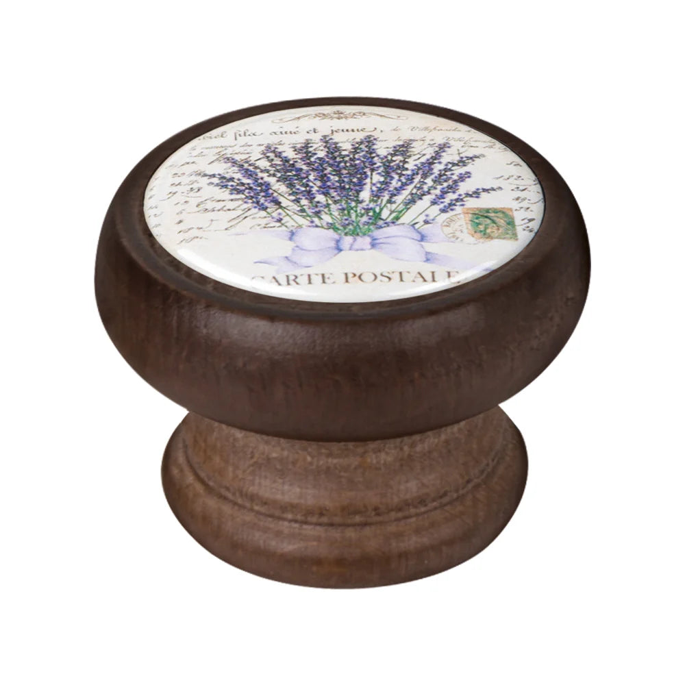 Buton pentru mobila, Lavender2 450NG47, finisaj nuc, D:40 mm