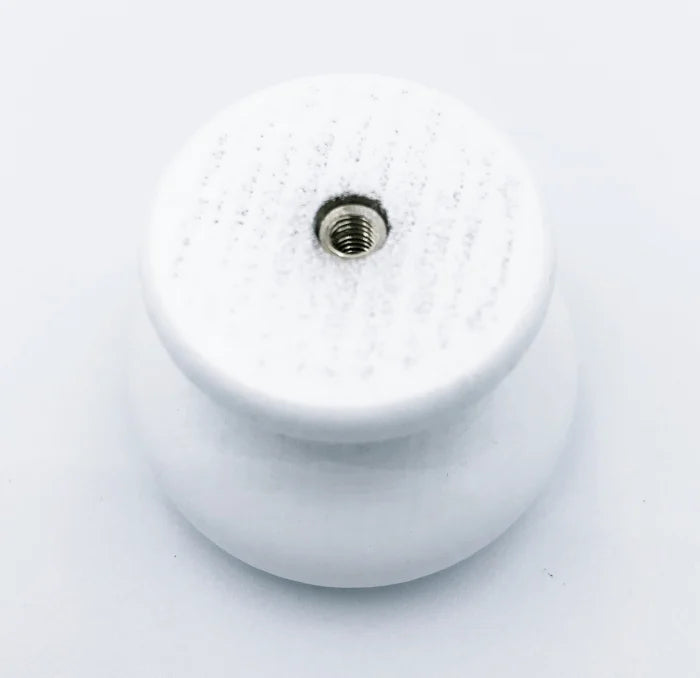 Buton pentru mobila, Vintage 450BL27, finisaj alb, D:40 mm