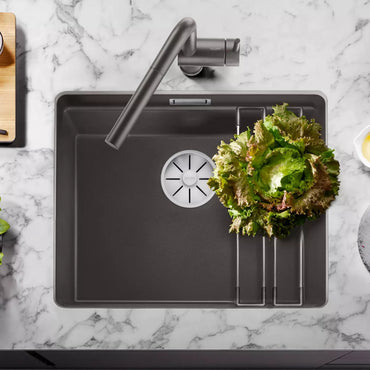 Chiuveta de bucatarie Etagon 500 527258, silgranit Gri Vulcan, 530 x 460 mm, Blanco