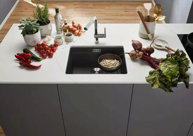 Chiuveta de bucatarie Etagon 500 522227, silgranit Antracit, 530 x 460 mm, Blanco