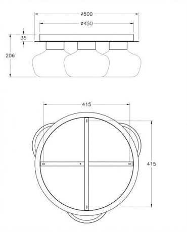 Plafoniera Kino Fabas 3767-65-365
