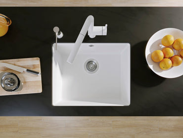 Chiuveta de bucatarie Rotan 500 523076, silgranit alb, 530 x 460 mm, Blanco