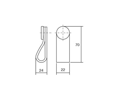 Maner Flexa din piele bej pentru mobilier, cu ornament finisaj negru