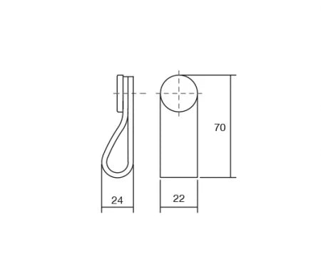 Maner Flexa din piele maro pentru mobilier, cu ornament negru