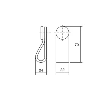 Maner Flexa din piele maro pentru mobilier, cu ornament negru