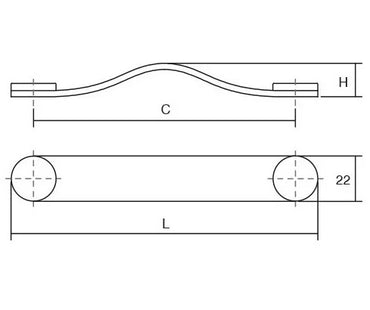Maner Flexa din piele bej pentru mobilier, cu ornament negru