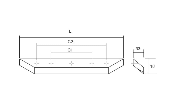 Maner pentru mobila Barcco, finisaj fag, L:400 mm