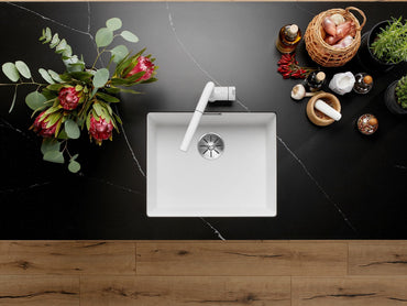 Chiuveta de bucatarie Subline 523436, silgranit alb, 530 x 460 mm, Blanco