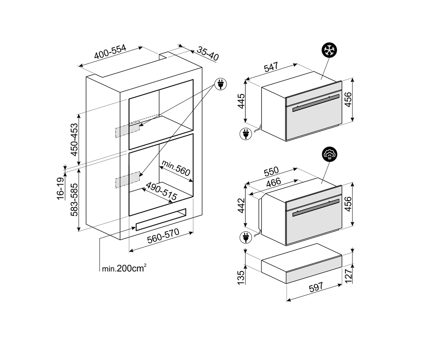 Sertar Classica CPV315X, Smeg