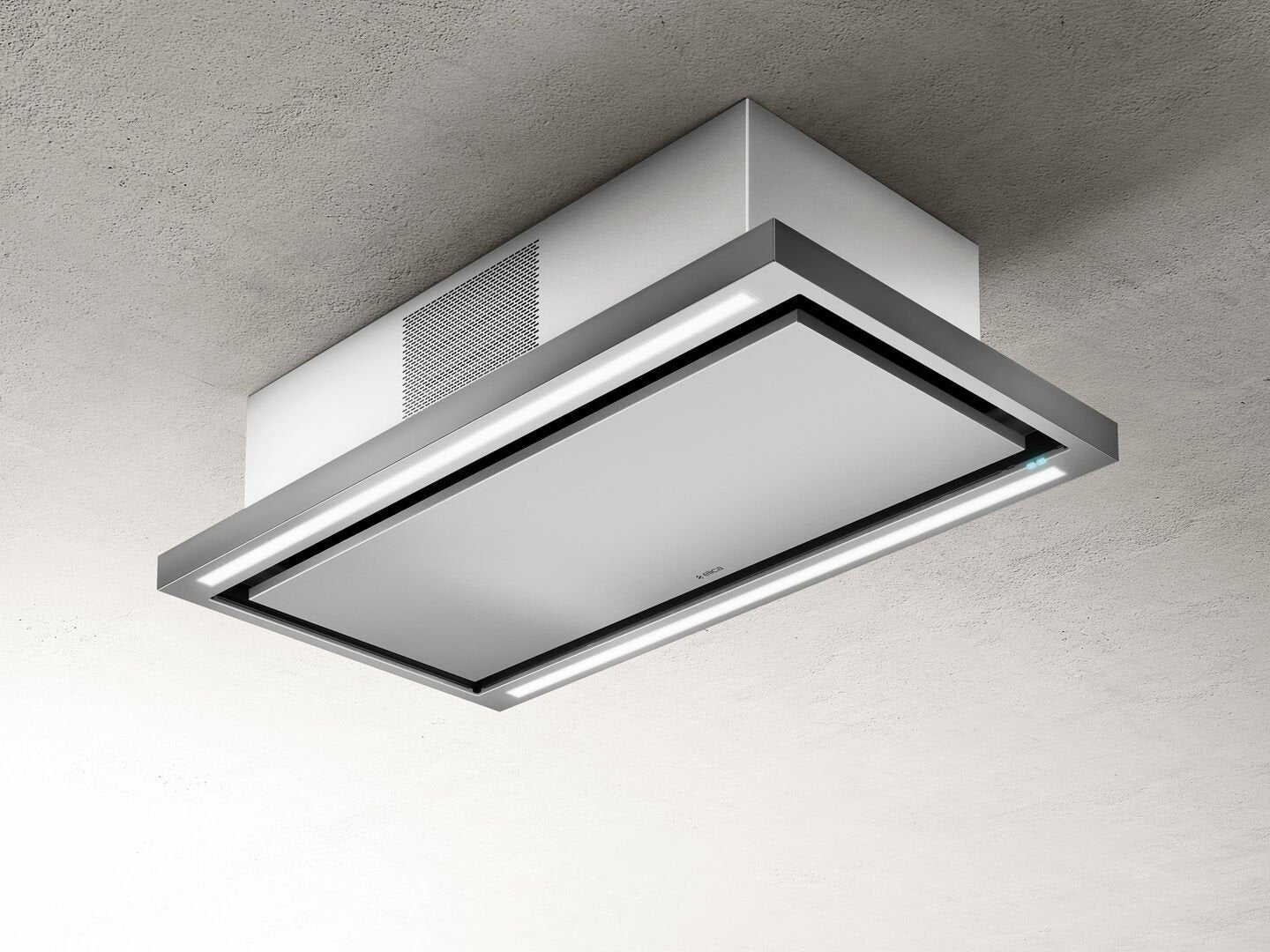 Hotă Albă/Sticlă Cloud Seven Montaj Pe Tavan 90cm IX/F/90, Elica