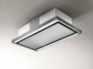 Hotă Albă/Sticlă Cloud Seven Montaj Pe Tavan 90cm IX/F/90, Elica