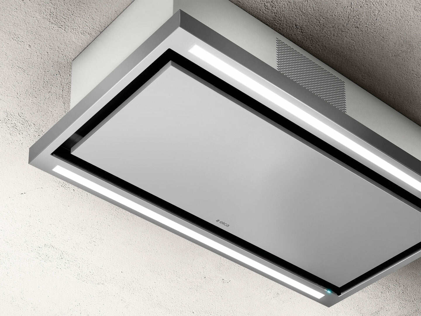 Hotă Albă/Sticlă Cloud Seven Montaj Pe Tavan 90cm IX/F/90, Elica