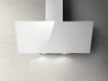 Hotă Albă/Sticlă Shire Montaj Pe Perete 90cm WH/A/90, Elica