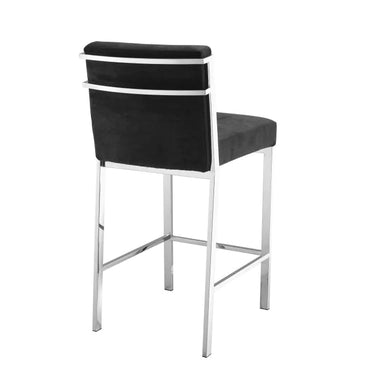 Scaun Stool Scott Black Velvet 110424, Eichholtz