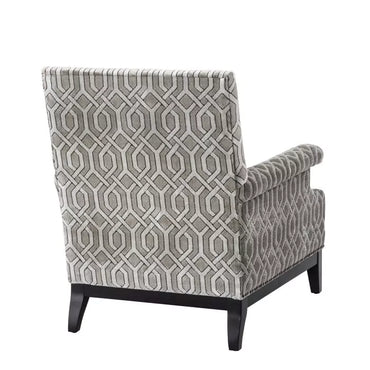 Fotoliu Goldoni Trellis Grey Velvet Black 110863, Eichholtz