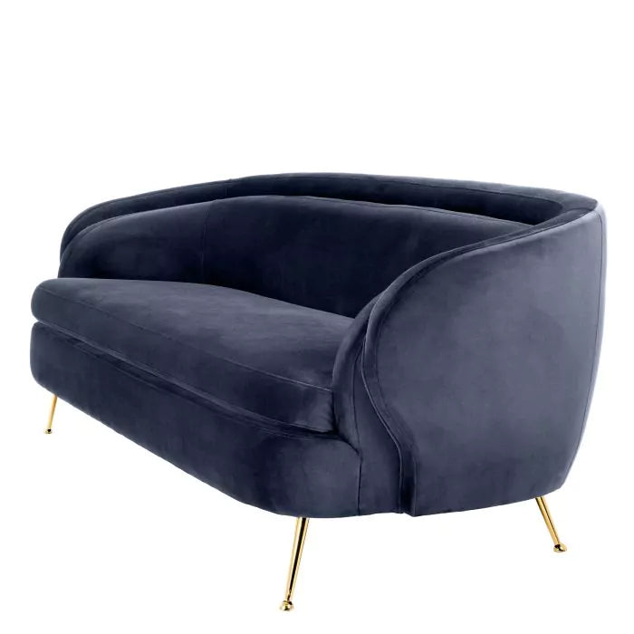 Canapea Orion Savona Midnight Blue Velvet 111831U,  Eichholtz