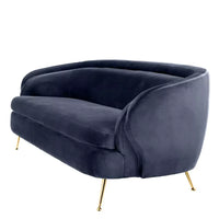 Canapea Orion Savona Midnight Blue Velvet 111831U,  Eichholtz