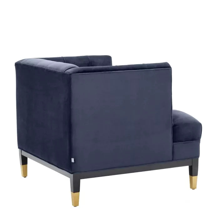 Fotoliu Castelle Savona Midnight Blue Velvet 112514U, Eichholtz