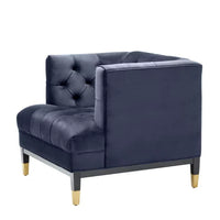 Fotoliu Castelle Savona Midnight Blue Velvet 112514U, Eichholtz