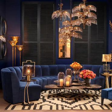 Modul Canapea Lando savona Midnight Blue Velvet 112689U,  Eichholtz