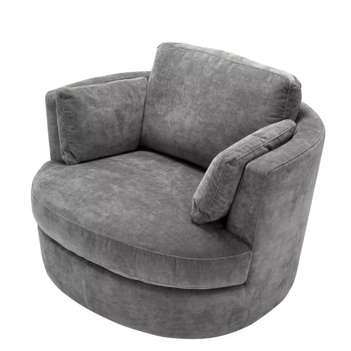 Fotoliu Pivotant Clarissa Clarck Grey 112853, Eichholtz