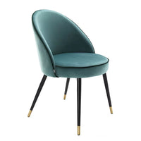 Set Două Scaune Dining Cooper Turquoise Velvet 113123, Eichholtz