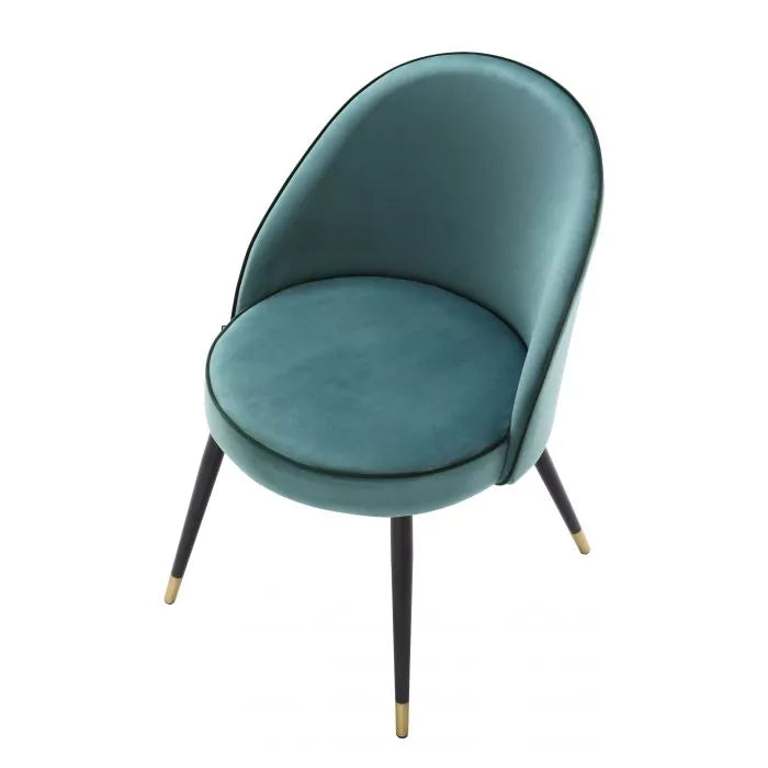 Set Două Scaune Dining Cooper Turquoise Velvet 113123, Eichholtz