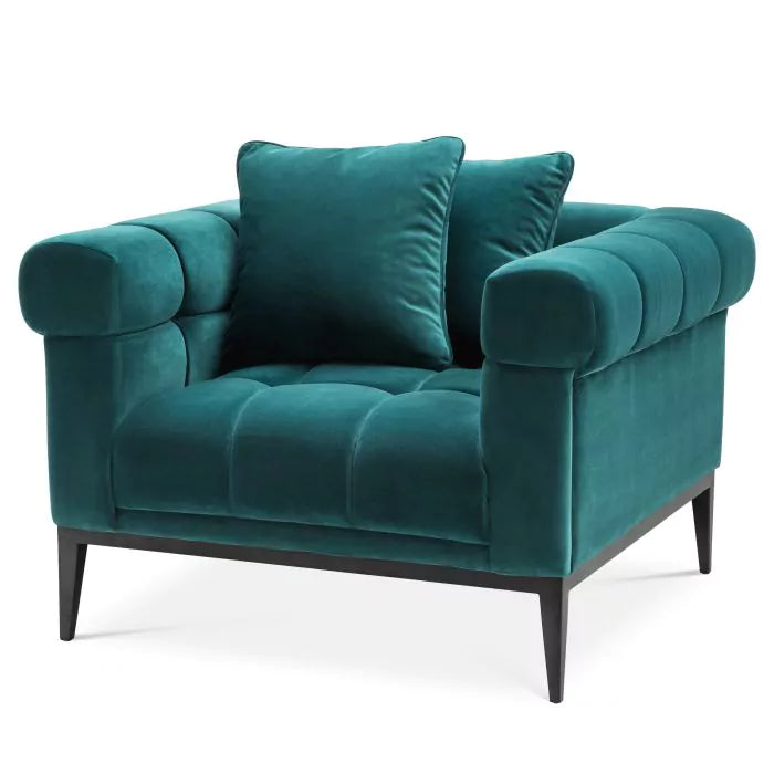 Fotoliu Aurelo Savona Green Velvet 113356 Eichholtz