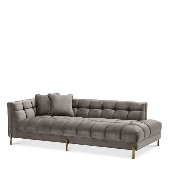 Canapea Lounge Sienna Left Savona Grey Velvet 113386, Eichholtz