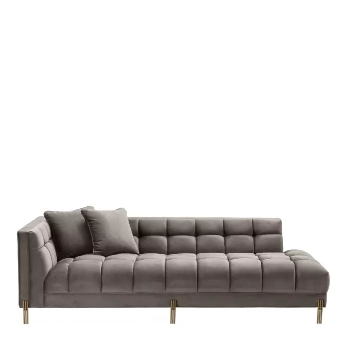 Canapea Lounge Sienna Left Savona Grey Velvet 113386, Eichholtz