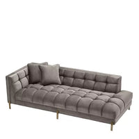 Canapea Lounge Sienna Left Savona Grey Velvet 113386, Eichholtz