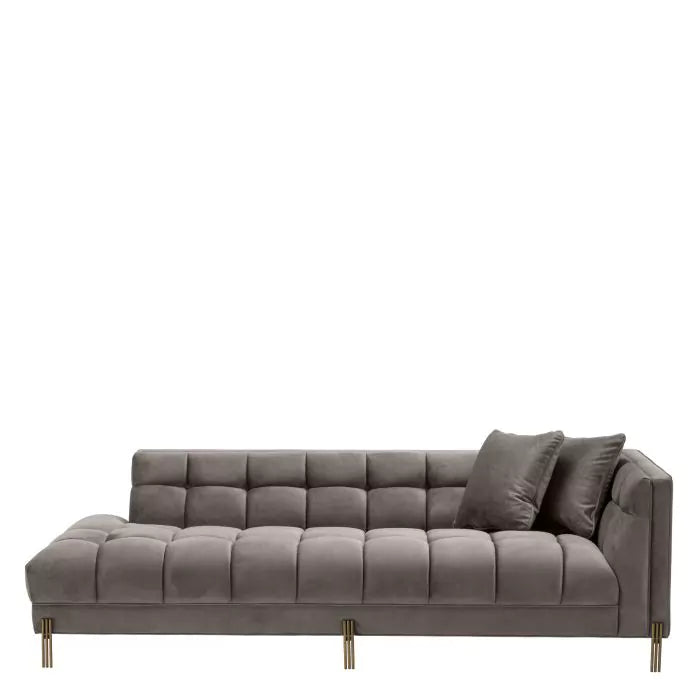 Canapea Lounge Sienna Right Savona Grey Velvet 113387, Eichholtz