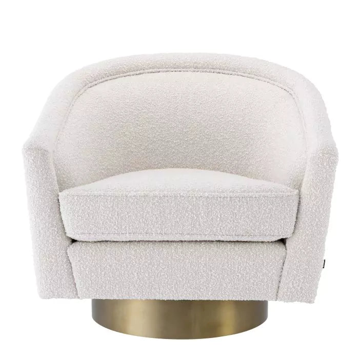 Fotoliu Pivotant Catene Boucle Cream 113943, Eichholtz