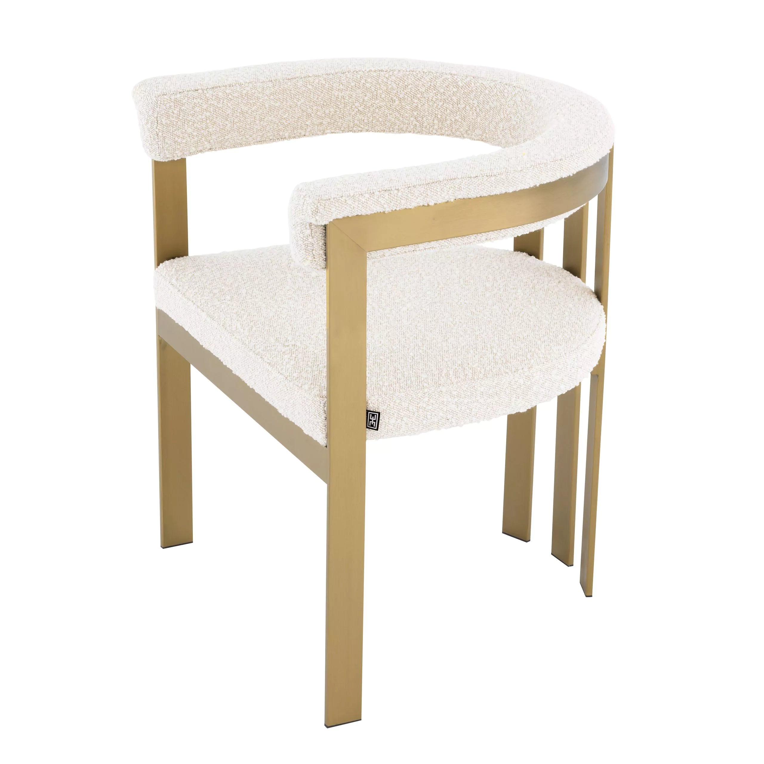 Scaun Dining Clubhouse Boucle Cream 113987, Eichholtz