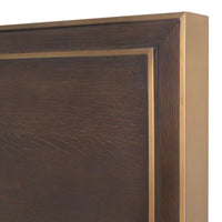 Cadru Pat Camelot Brown Oak Veneer 114211,  Eichholtz