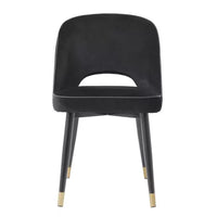 Set Două Scaune Dining Cliff Black Velvet 114401, Eichholtz