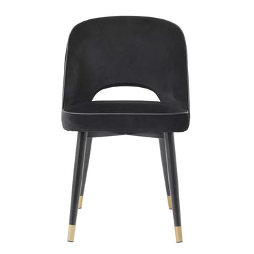 Set Două Scaune Dining Cliff Black Velvet 114401, Eichholtz