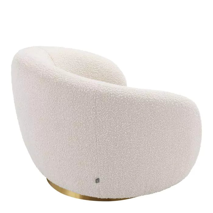 Fotoliu Pivotant Brice Boucle Cream 114429, Eichholtz