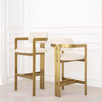 Scaun Stool Donato Boucle Cream 115048, Eichholtz