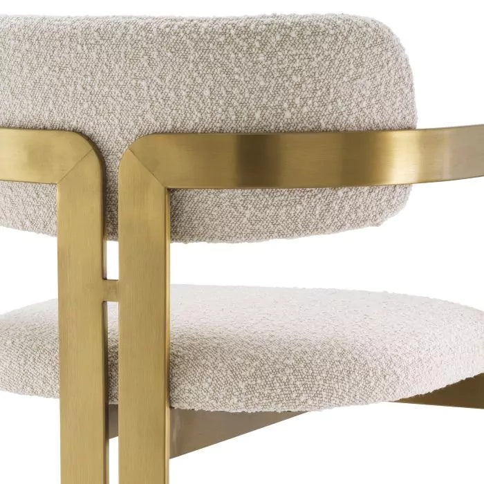 Scaun Stool Donato Boucle Cream 115048, Eichholtz